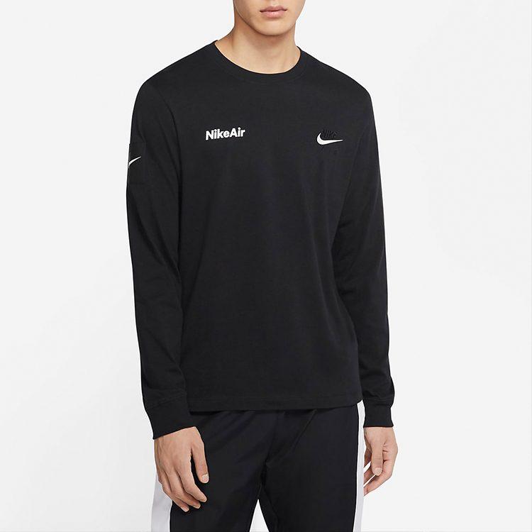 Nike T Shirts Men's Black Crew Neck Moderate Straight Fit CU7629-010