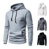 2024 New European Men's Quilted Plaid Cotton Hooded Sweatshirt