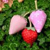 6Pcs Fabric Strawberry Handmade Artificial Strawberry Vintage Strawberries Bowl Fillers for Farmhouse Spring Decorations