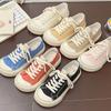 Quality Women Thick Sole Canvas Shoes Wide Toe Female Flat Sneakers Lace Up Students Solid Casual Shoes Tennis Shoes
