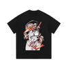 Mens Oversized Washed Cotton Long Sleeve Tee With Vintage Graphic Print Loose Fit Retro American Streetwear