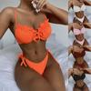 Женское бикини Push Up 5 цветов Купальник Женский купальник Сексуальный комплект бикини с рюшами Biquini Micro Biquini Купальный костюм Купальный костюм