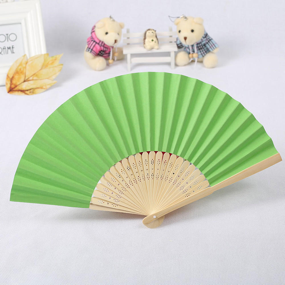 1pcs Paper Folding Fans Blank Bamboo Hand Held Fan for Practice Calligraphy Doodle DIY Painting Wedding Party Decor Gifts