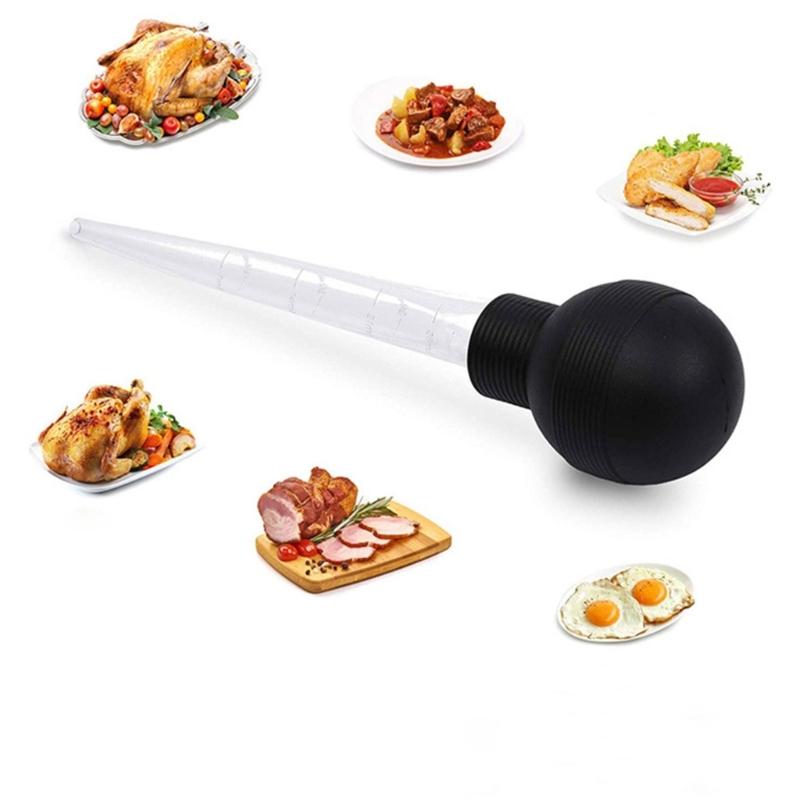 Multipurpose Turkey Flavor Injector Home Cook Turkey Seasoning Injector with Clean Brush Easy To Clean And Store