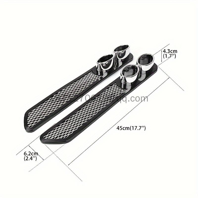 1 пара автомобильных пластиковых наклеек на двойную выхлопную трубу, аксессуары для стайлинга автомобиля, наконечник глушителя, внешний декор для грузовика