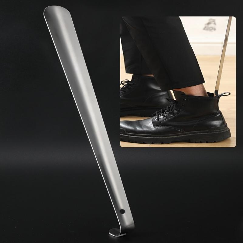 Stainless Steel Shoe Horn 30cm Metal Long Shoe Horn No Bending Easy Shoe On And Off
