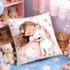 45X45Cm Pillowcase Square Cushion Cover Cute Cat Print Birthday Party Decoration For Home Sofa Bed Bedroom Living Room Decor