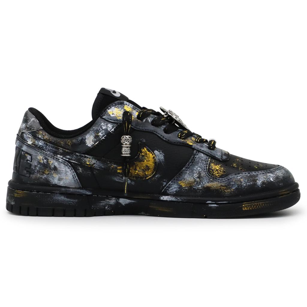 Nike Большие мужские кеды для скейтборда Низкие Черный/Золотой 355152-016(Team52-S-BOX)