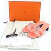 Excellent HERMES Mule Oasis Suede leather sandals with jewels Orange series 37 Used