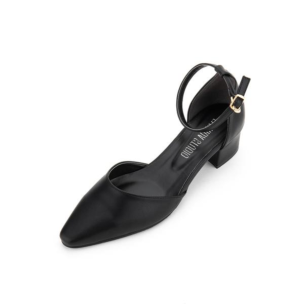 Florida Studio FL1132 Allium каблук с ремешком 4 см, темно-черный цвет-FL1132