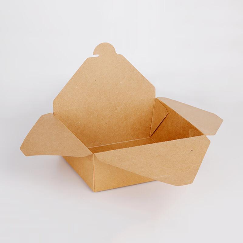 Commercial 1400ml Kraft Paper Takeaway Food Containers
