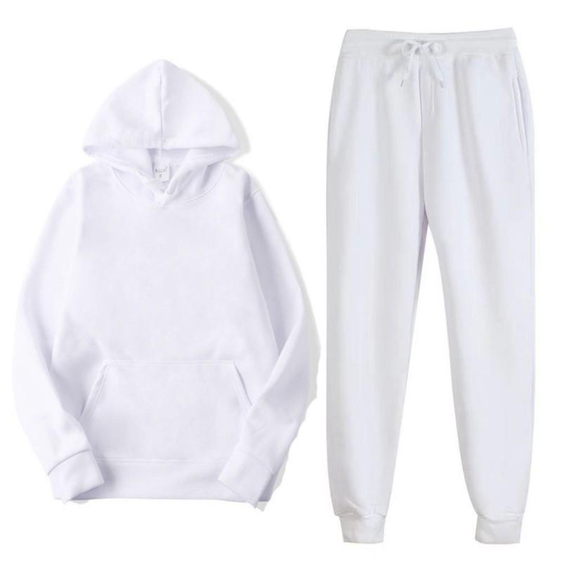Mens Hooded Sweatshirt Jogger Pants Set Loose Fit Casual Outfit