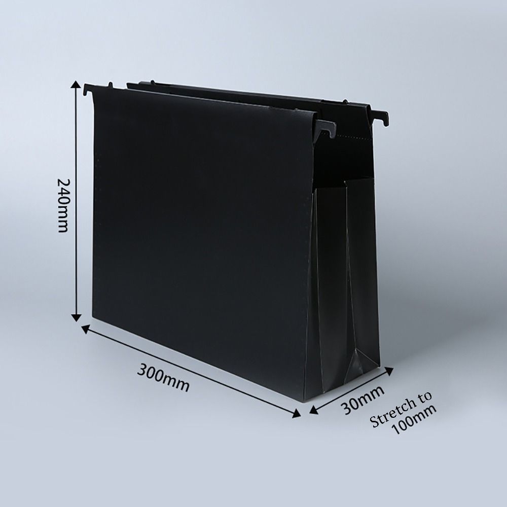Side Expandable Design Hanging Folder PP Data File Bag Stationery Binder Contract Clamp