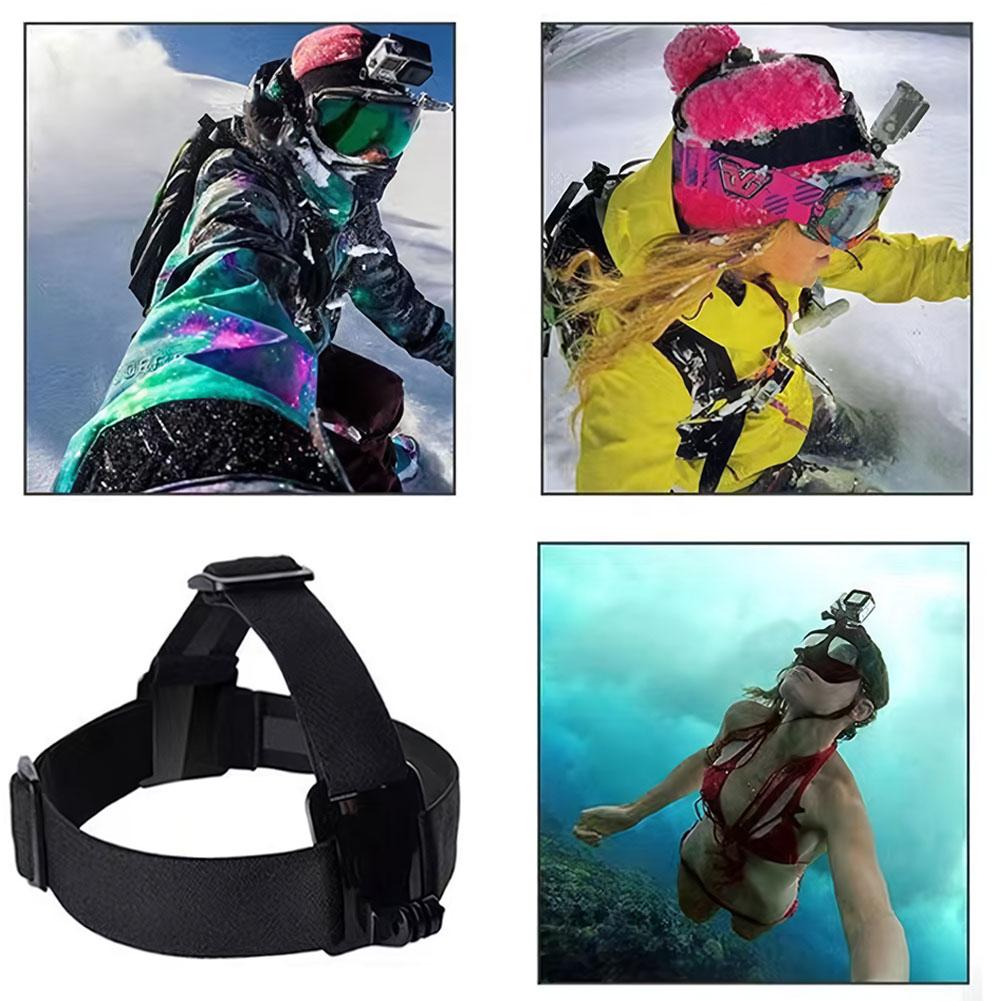 Adjustable Head-Mounted Camera Fixed Stand For Gopro Insta360 Accessory For First Person Viewing Angle Cycling Shooting Headband