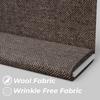 Dark Brown Herringbone Tweed Fabric - 70% Wool, 150cm Wide, 450gsm