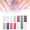 Semi Cured Gel Nail Polish Stickers Solid Color Nail Strips Waterproof Adhesive Full Wraps Gel Nail Art Stickers Decals