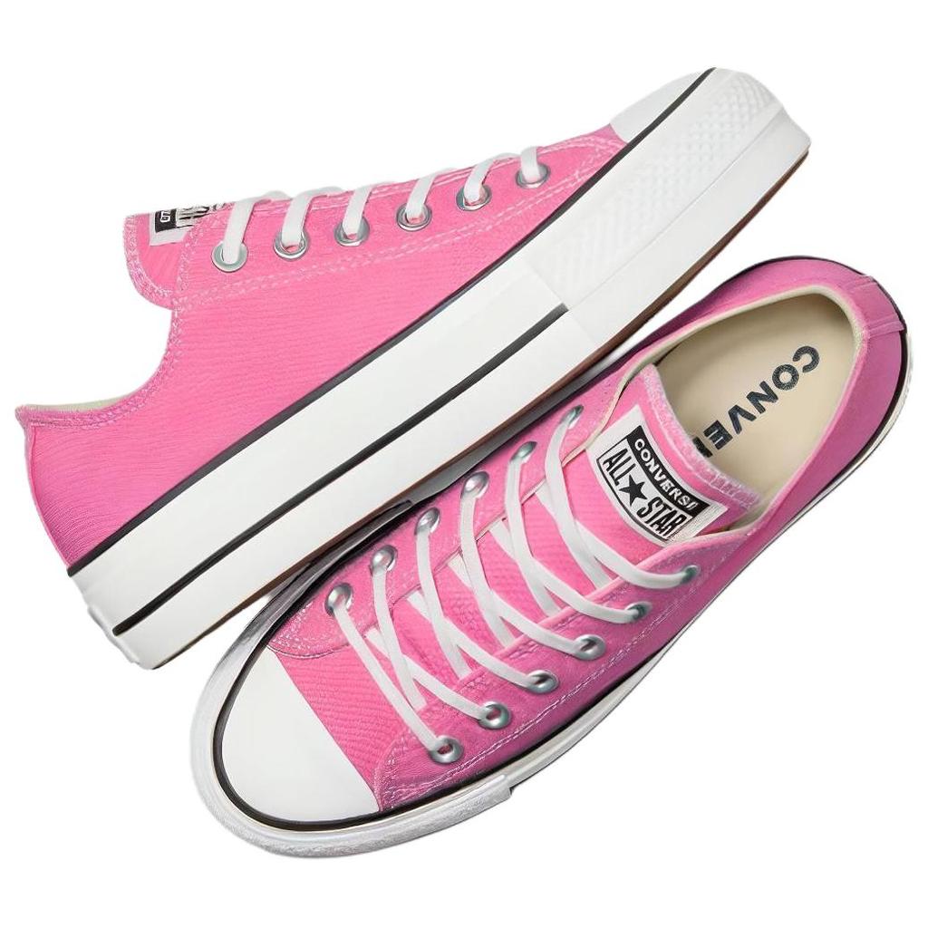 Converse Chuck Taylor All Star Шнуровка Прочные Амортизирующие Низкие Кеды из Канваса Женские Кроссовки Розовые A06508C