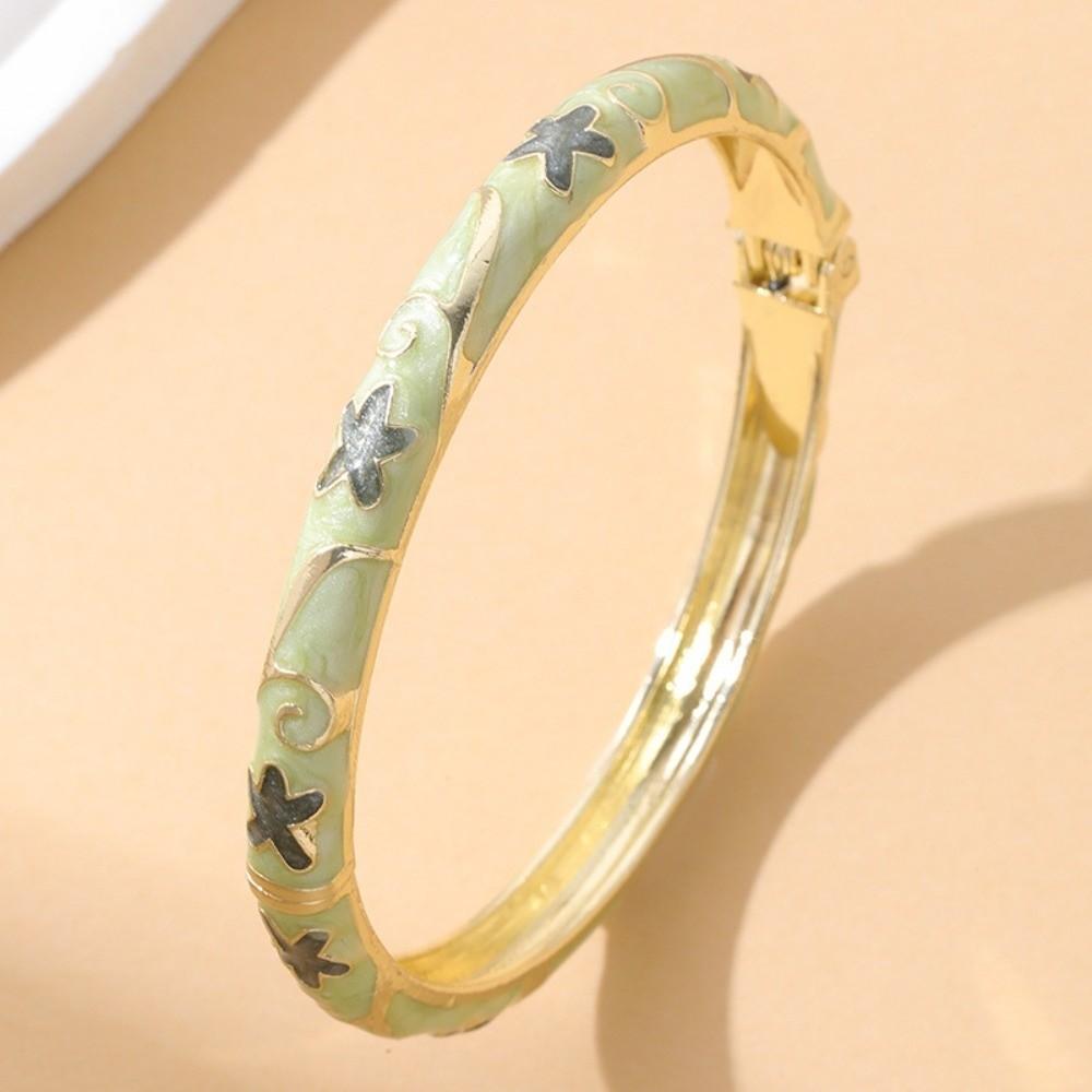 Gold Color Cloisonne Bracelet Starfish Cloisonne Bangle Retro Enamel Bracelet  Gifts
