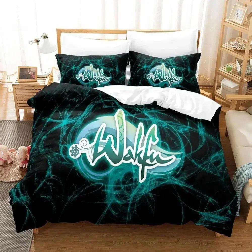 Wakfu Bedding Set Printed Bed Set With Pillowcase Bed Duvet Cover Soft Queen King Size Bedclothes Home 3D Print Bed Sheet Set