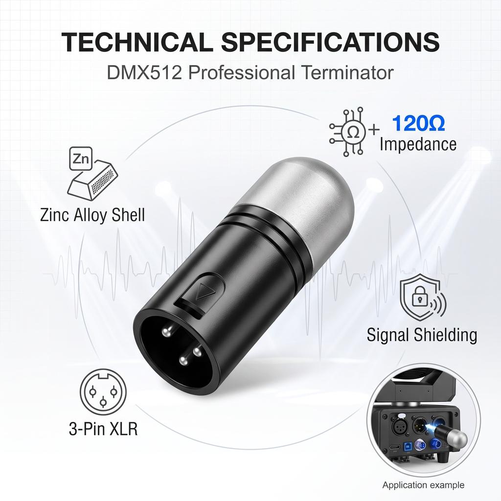 2 шт. XLR 3-контактный DMX 512 Терминатор Резистор DMX512 Терминальное Сопротивление для Цифрового Мультиплекса Светодиодный Подвижный Голова Световой Сценический