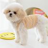 Spring Summer Dog Dopamine Letter Striped Suspender Small Dog Striped Smiley Teddy Cat Pet Dog Clothes