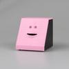 Piggy Bank Plastic Novel Electric Coin Eating Brick Surface Face Bank with Sound for Children Pink