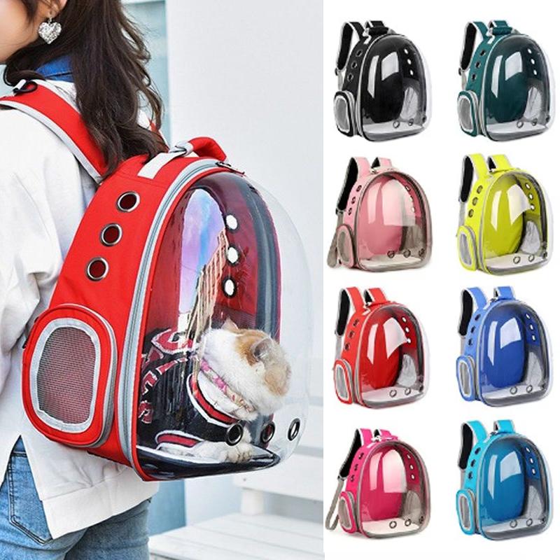 Сумка для переноски кошек, космические рюкзаки для домашних животных, дышащий портативный прозрачный рюкзак для переноски щенков и собак, космические капсульные сумки