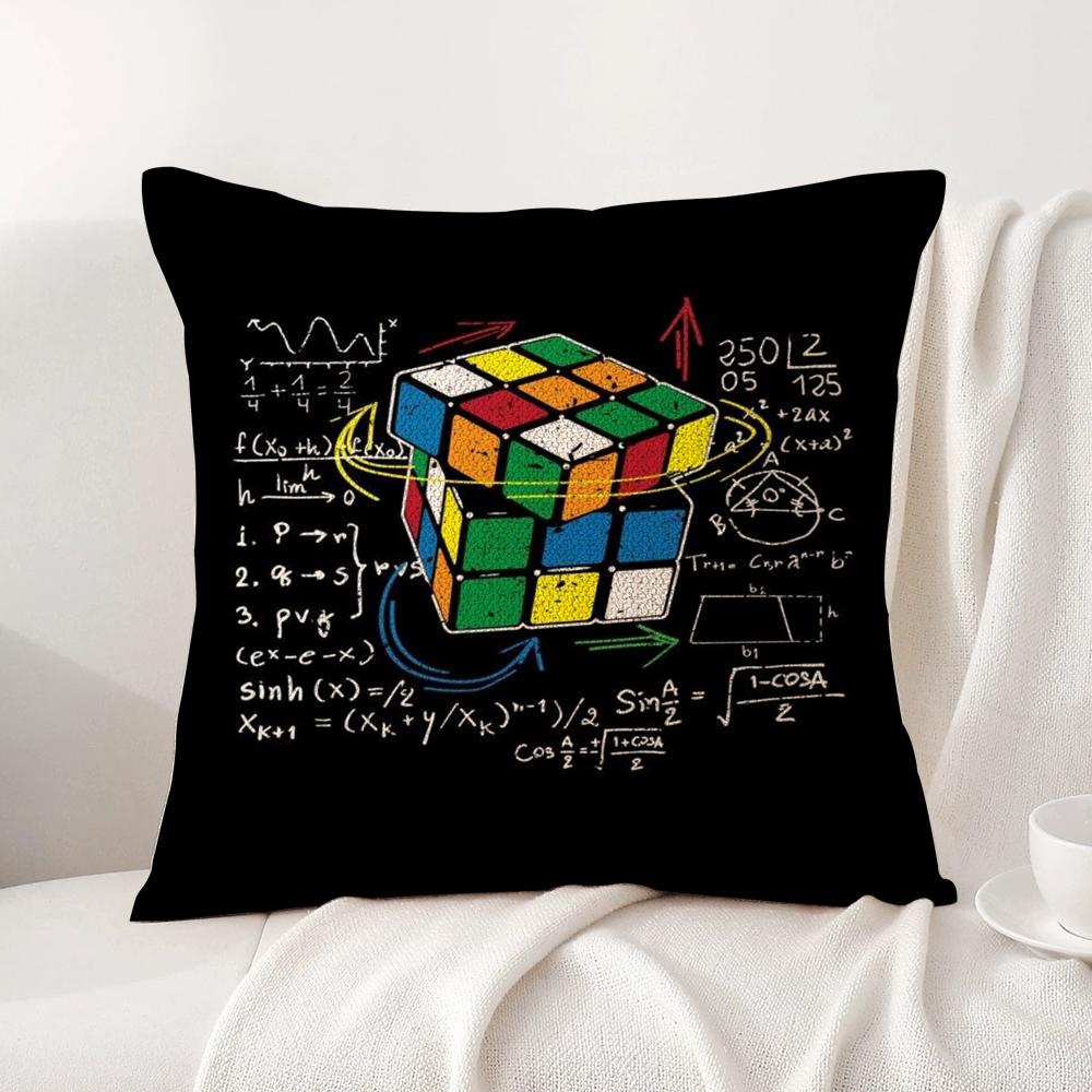 Игровой RRubik CCube Чехол-подушка Натуральный лен Органическая ткань Двусторонняя печать Диван Домашний декор Дышащая Подушка для кровати