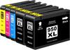 Print Cartridges - 1001 PILES BATTERIES - 950/951XL - Pack of 5 - High Yield - Compatible HP