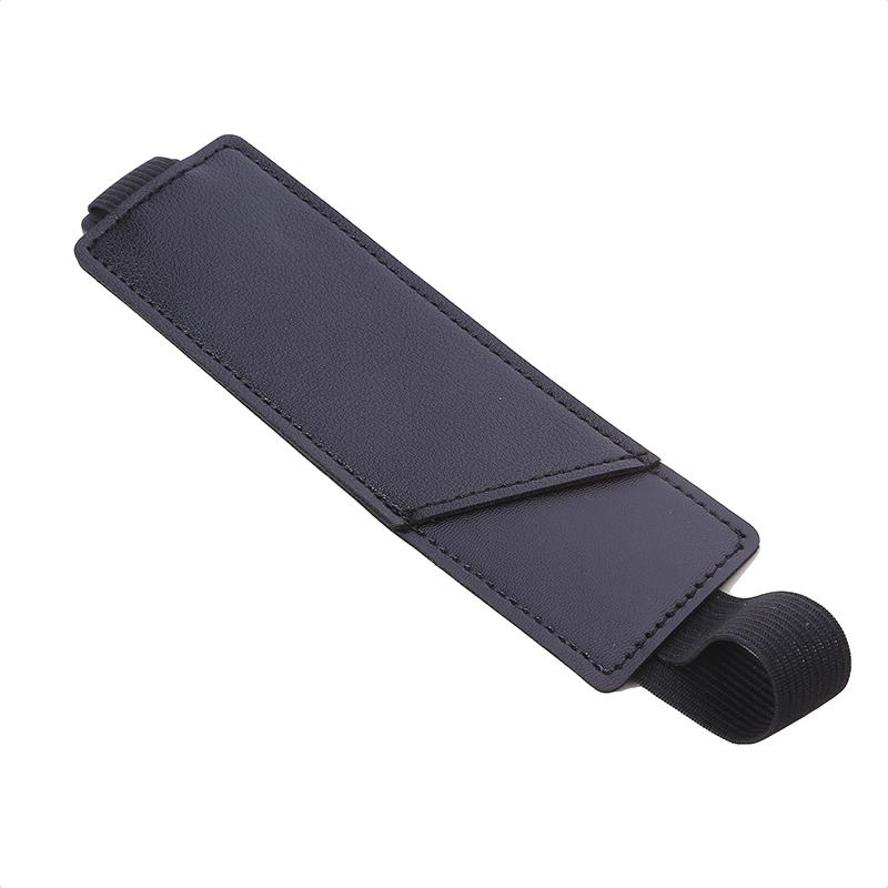 Регулируемый держатель для ручки на резинке, однотонный чехол для ручки из искусственной кожи, студенческий блокнот, страница книги, зажим для ручки