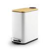 Мусорное ведро Sunny Point с педалью, без крышки для гостиной, стальное, маленькое, стильное, герметичное, звукоизолирующее, дезодорирующее, туалет, ванная комната, спальня, кухня,
