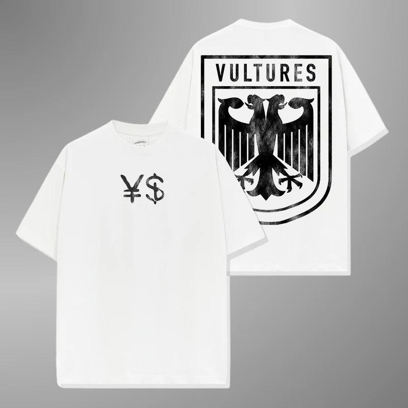 Vultures YZY Графика Канье Уэста Винтажная Футболка Мужская Женская Чаопай Уличная Одежда Ретро Повседневная Футболка Топы