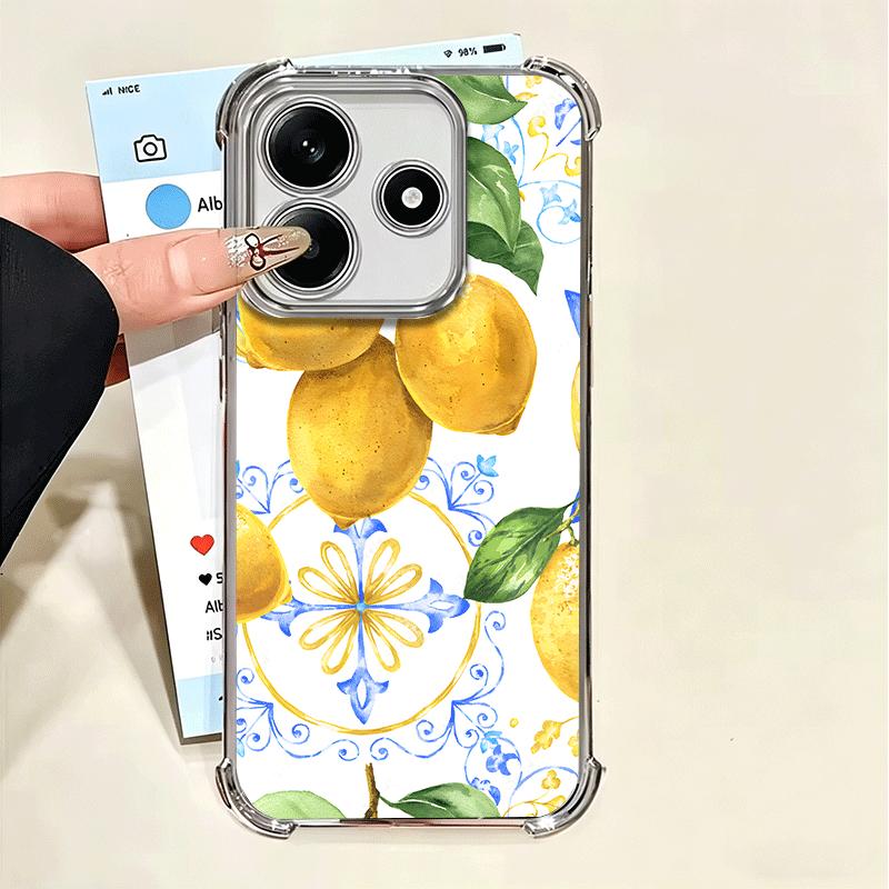 Летние Фрукты Лимон Мягкий Чехол Для Телефона Для Xiaomi Poco X7 X8 Pro Max X6 X5 X3 F8 Ultra F7 M8 M7 M5S Redmi 15C 15A 15 14C 13C 12C 13