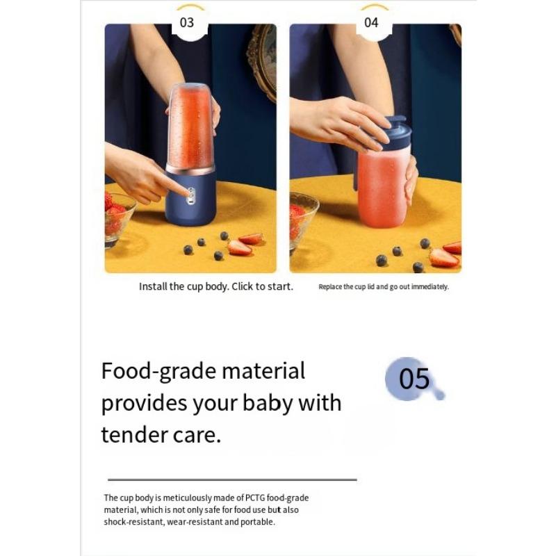 1 КОМПЛЕКТ Новая соковыжималка Портативная Перезаряжаемая Маленькая Чашка для сока Студенческая Домашняя Многофункциональная Соковыжималка Чашка для отжима сока