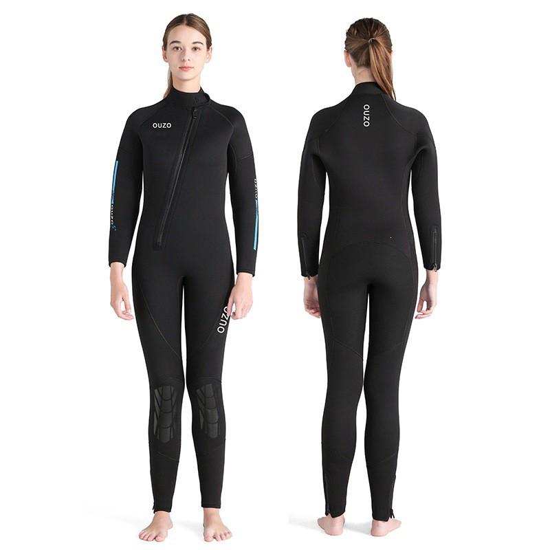 Womens 5mm Full Wetsuit Long Sleeve Pants Thermal Diving Suit Surfing Snorkeling Winter Swimming