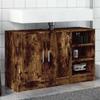 VidaXL Sink Cabinet Smoked Oak 90x29x55 Cm Engineered Wood, Bathroom Cabinet, Storage Cabinet Room 848126