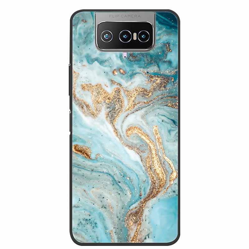 Чехол-книжка для Asus Zenfone 8 Flip Звезда Мягкий ТПУ Силиконовый Чехол для Телефона Для Zenfone8 Flip Zenfone 8 ZS590KS Задняя Крышка