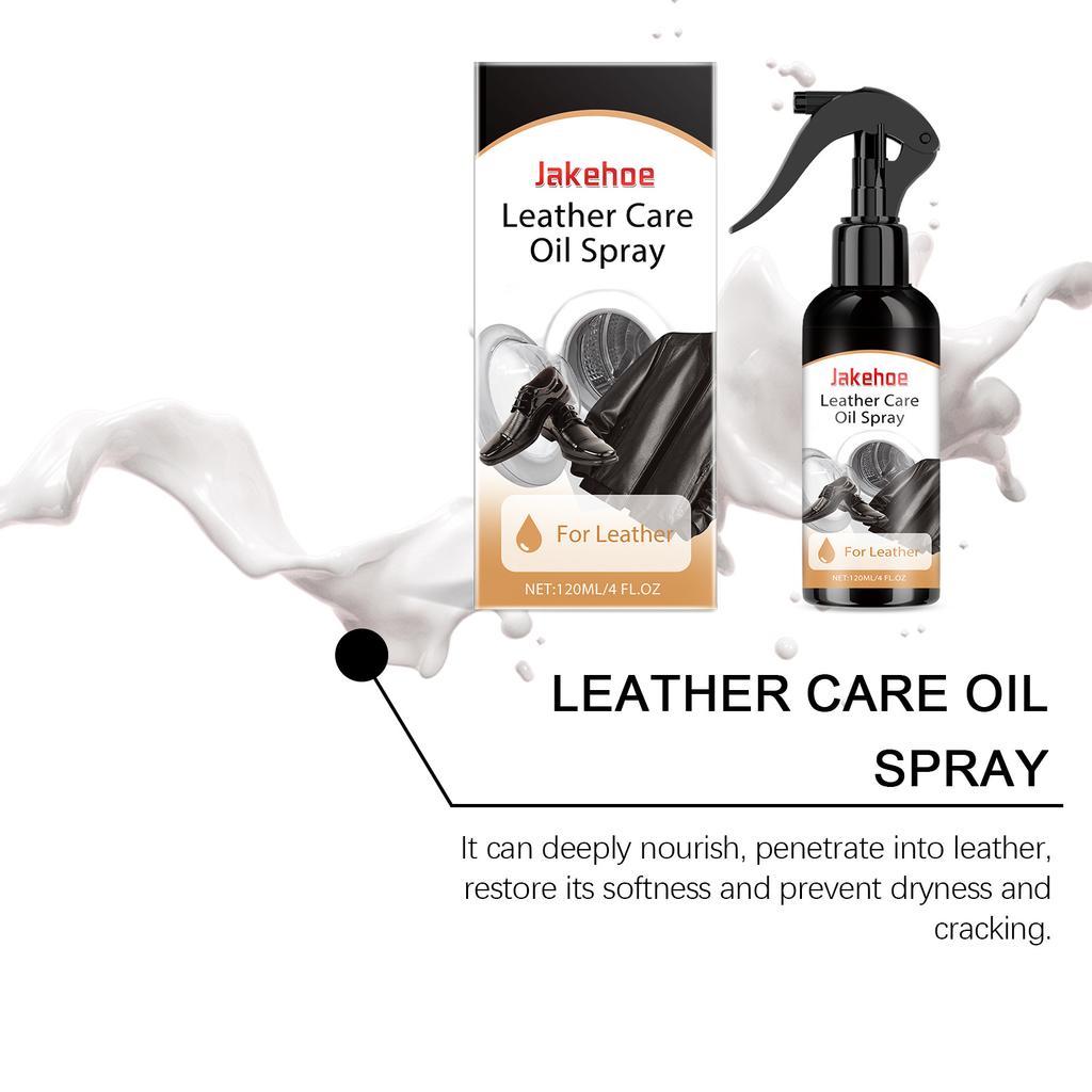 JAKEHOE Leather Care Oil Spray Leather Sofa Boots Leather Jacket Stain Removal Maintenance Renovation Care Oil