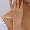 Simple Thin Chain Connected Finger Bracelets Accessories for Women Elegant Adjustable Chain Bracelet Gifts New Trend