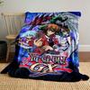 Anime characters posing with cards, duel disks, and dragon-like creatures. for all seasons blanket lunch break throw gift