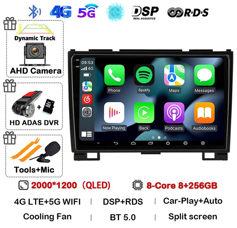 Android 14 Carplay Auto 360 Camera для Great Wall Haval Hover H5 H3 2011-2016 Автомобильный Радио Мультимедийный Плеер GPS Навигация Стерео