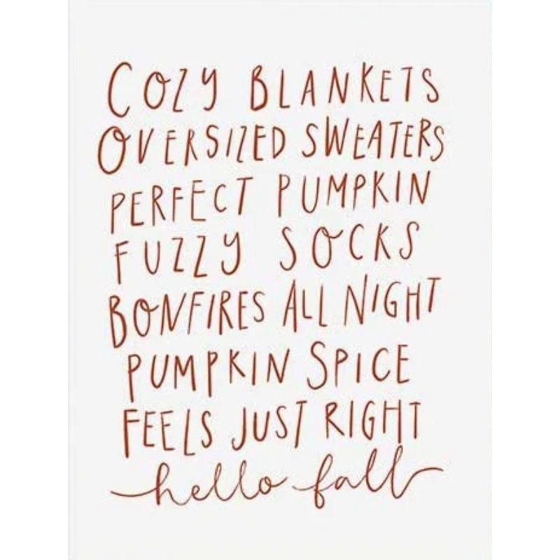 Осенний Постер для Печати Настенное Искусство Осенний Декор Тыквы на Осень Искусство с Дикими Грибами Осенние Листья Уютный Осенний Декор