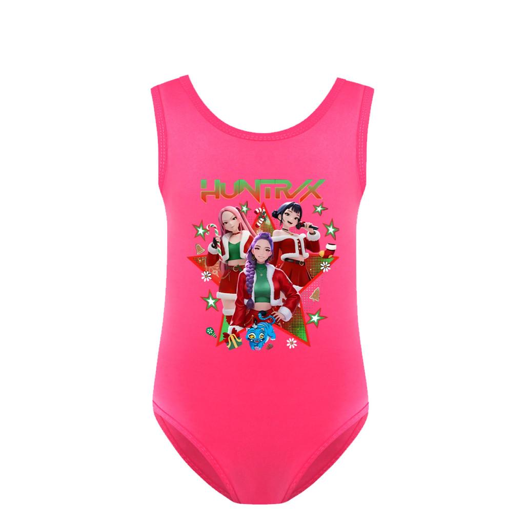 5182 Детский Купальник для девочек Рождество Новый год Руми Мира Зои Принт Купальный слитный купальник