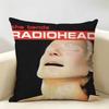 Британская группа RRadiohead Наволочка Натуральный Лен Органическая Ткань Двусторонний Принт Декор Комнаты Дивана Наволочка