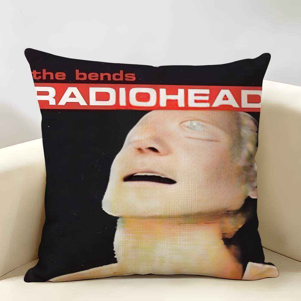 Британская группа RRadiohead Наволочка Натуральный Лен Органическая Ткань Двусторонний Принт Декор Комнаты Дивана Наволочка