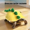 Dinosaur Turtle Costume Adjustable Cute Turtle Sweater Hand-Knitted Warm Apparel for Pet Tortoise Turtle Party Cosplay Costume Photo Shoot Accessory