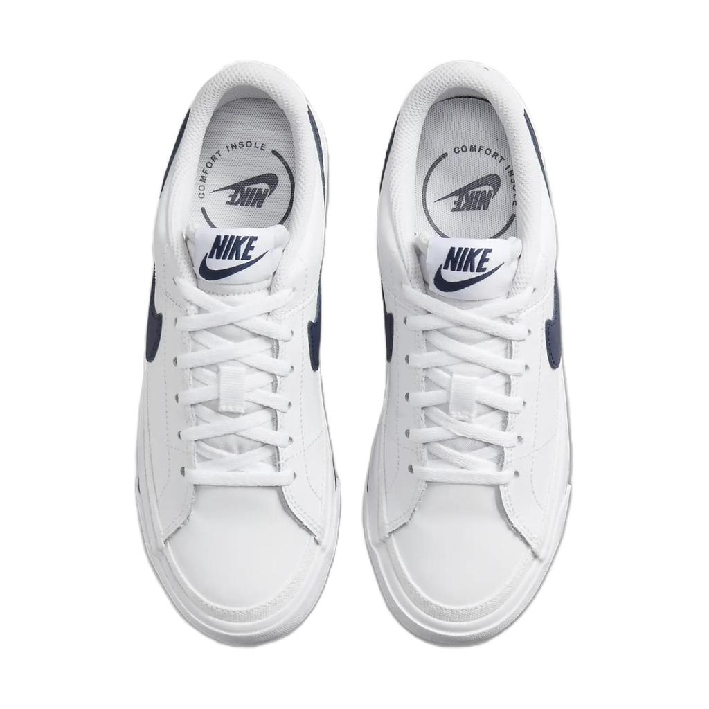 Nike Кроссовки Court Legacy GS White Midnight Navy для детей DA5380-125
