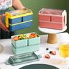 700/1400ml Capacity Portable Lunch Box Leakproof Design Dinnerware Set  Camping Use