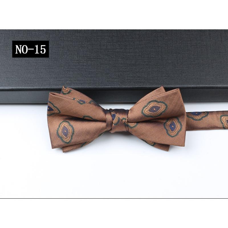 Деловой галстук-бабочка Мужская рубашка Костюм Джентльмен Узор Высококлассный Свадебный Ведущий Банкетный Бант