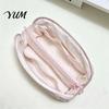 Waterproof Cosmetic Toiletry Bag Shell Shape Pencil Pouch, Large Capacity Durable Polyester Organizer, Pen Holder Multilayer Partition Stationery for